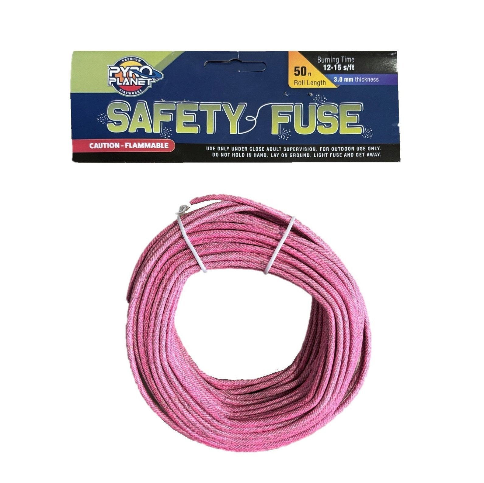 Safety Fuse 3mm (12-15 Sec Per Ft) - 50 Ft – Pyro Direct