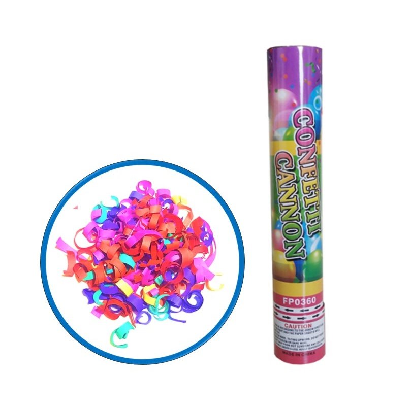 6pc 12" Compressed Air Multi Color Confetti Cannon