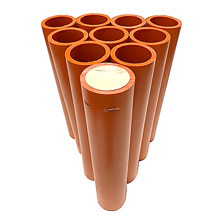 1.91" x 15" Orange HDPE DR11 Mortar Tube