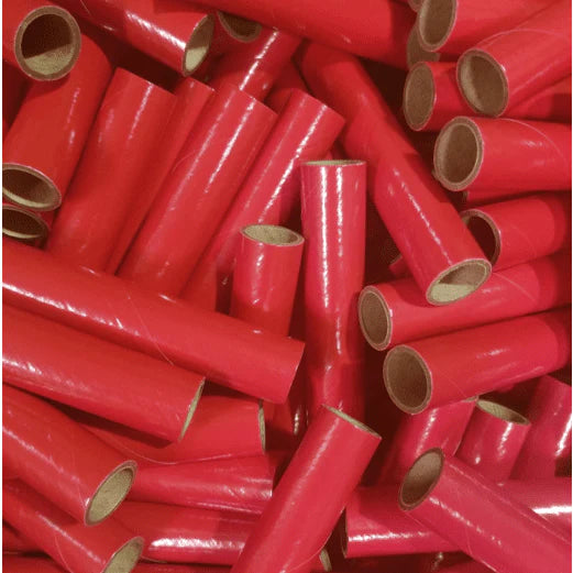 25 pc 3/4" id - 3 1/2" Red Kraft Tube