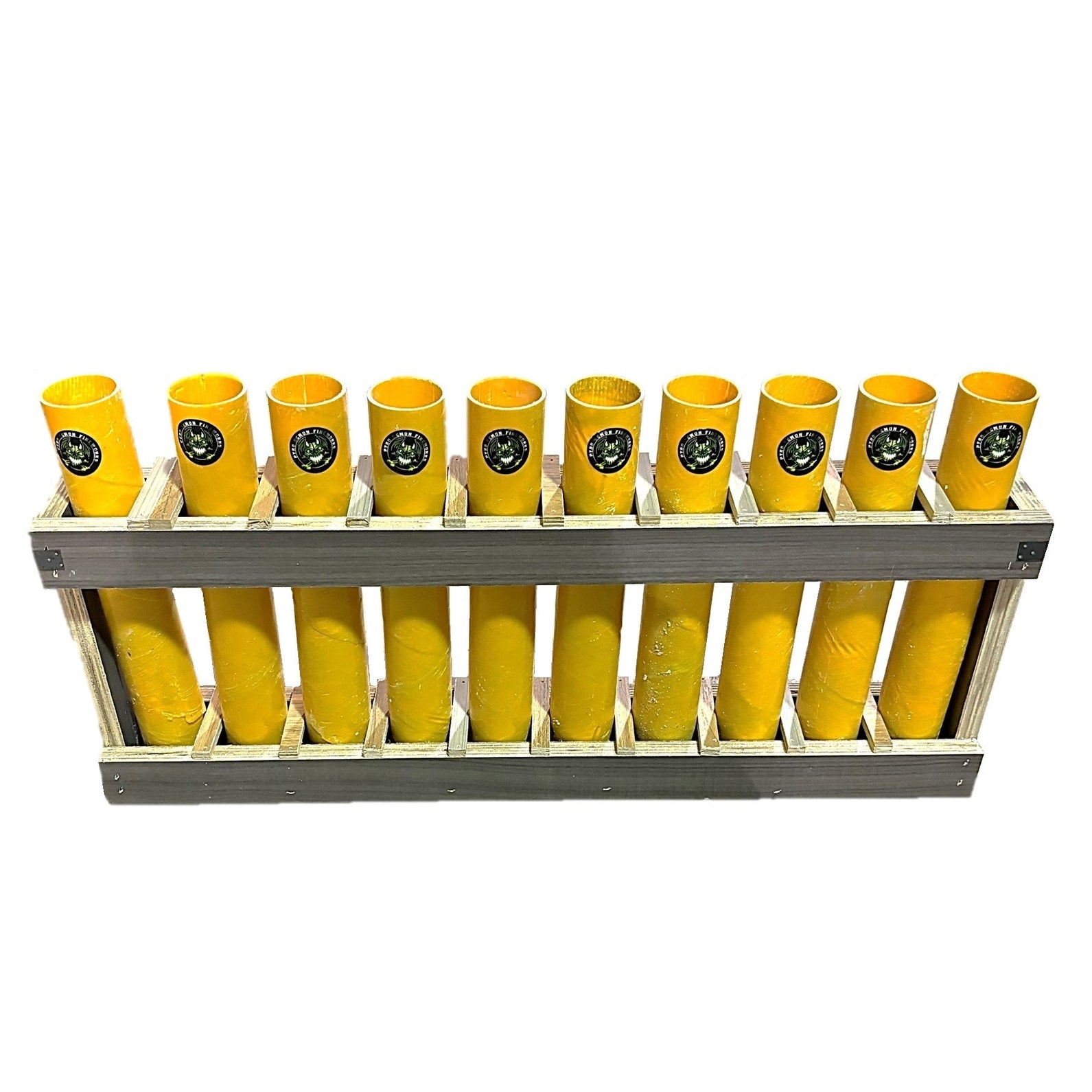 10 Shot Fiberglass Straight Rack – Pyro Direct