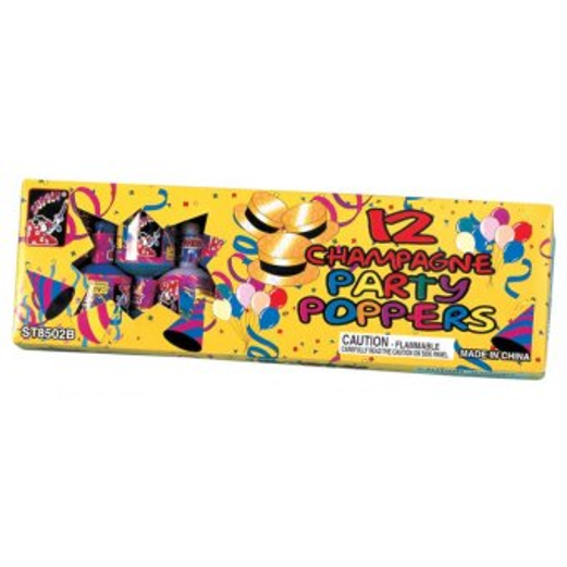 Champagne Party Poppers Box of 12