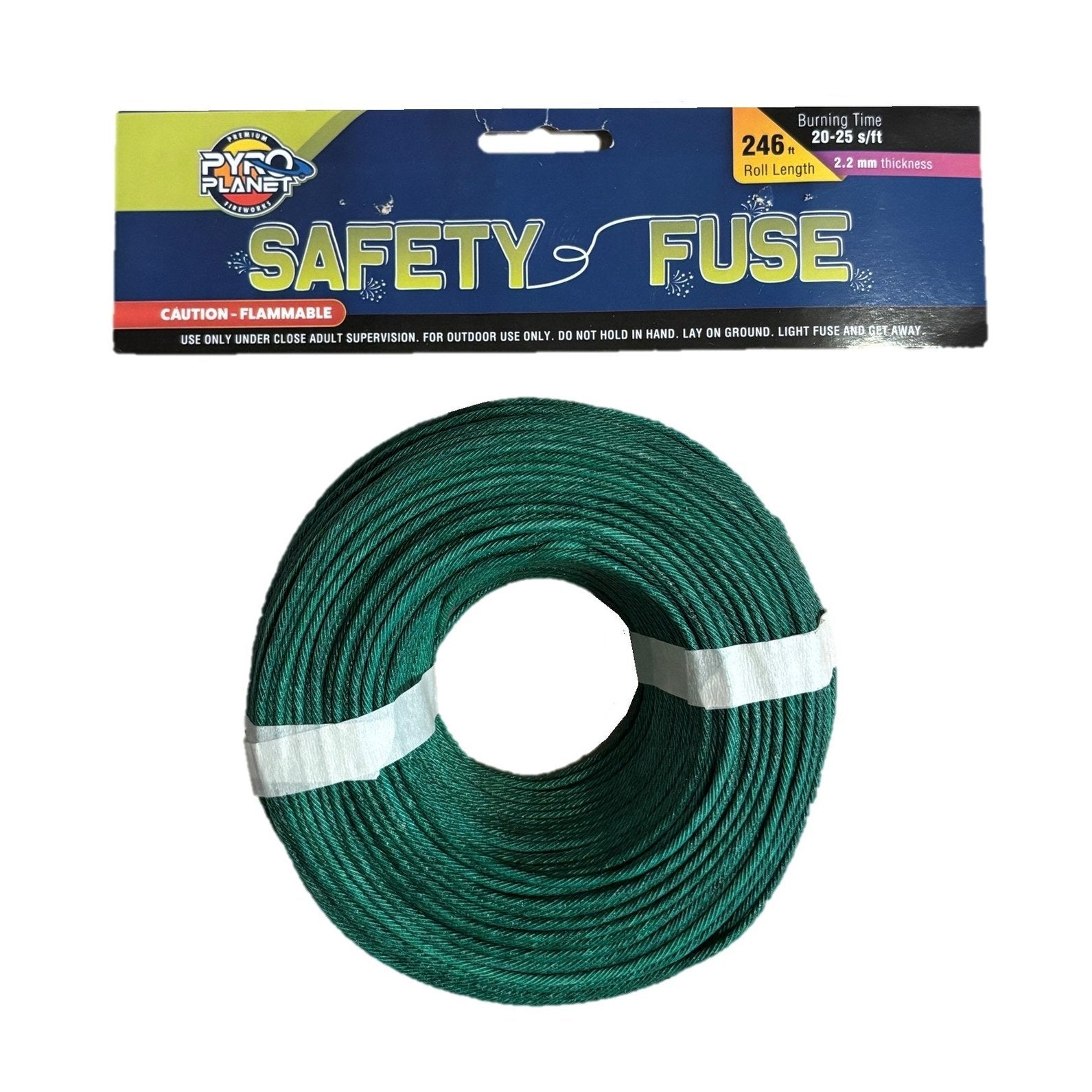 SAFETY FUSE 2.2MM (20-25 SEC PER FT) - 246 FT – Pyro Direct