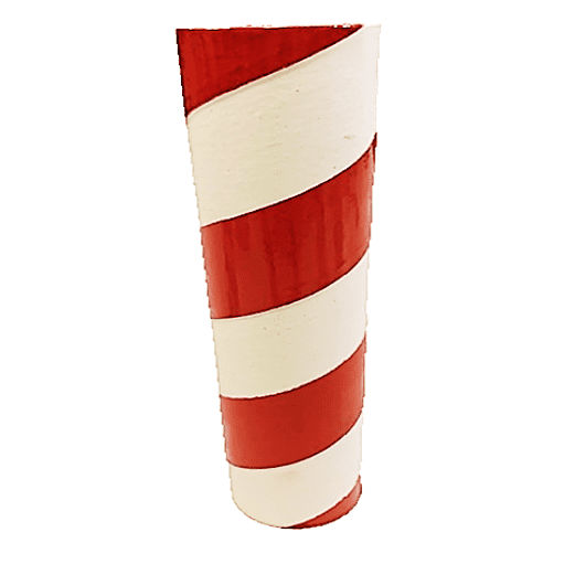 2.5" id - 12" long - .115" wall Kraft Tube Red and White