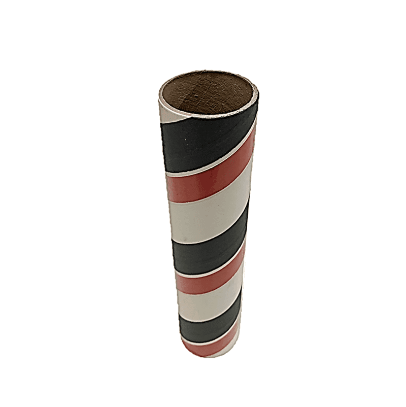 2.5" id - 12" long - .115" wall Kraft Tube White, Black and Red