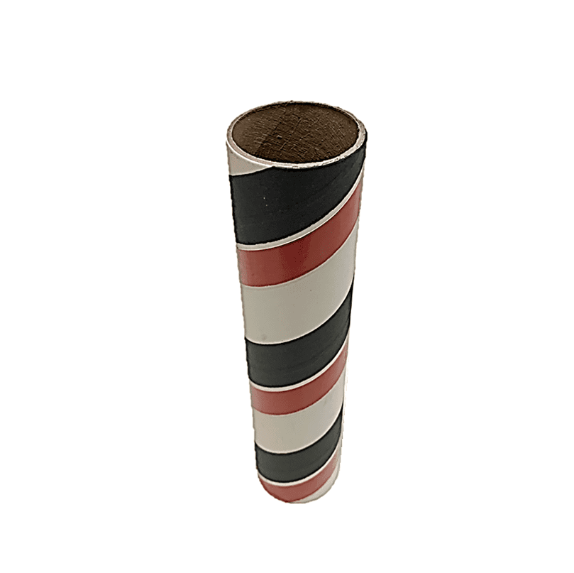 2.5" id - 12" long - .115" wall Kraft Tube White, Black and Red