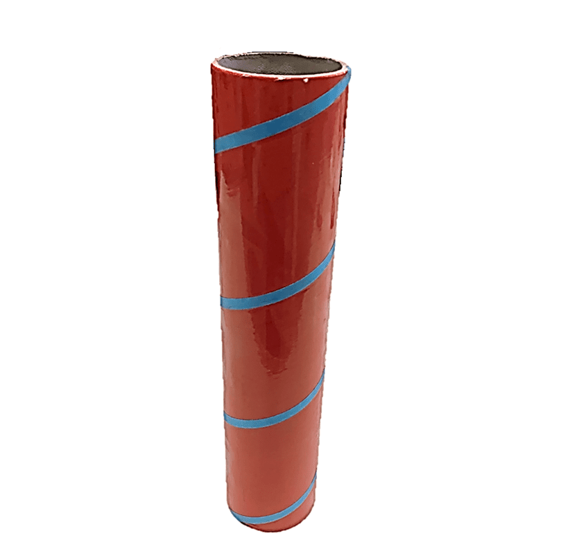 3" id - 15" long - .150" wall Kraft Tube Red and Blue