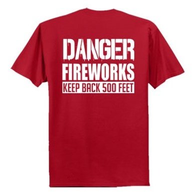 Danger Fireworks T-Shirt - Medium
