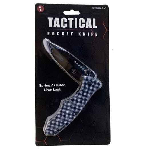 Spring Assisted Tactical Pocket Knife - 3D Pattern