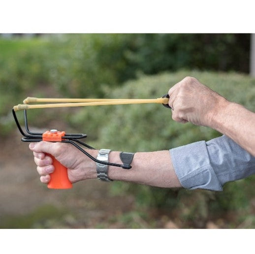 Elastic Slingshot with Glass Ball Ammunition