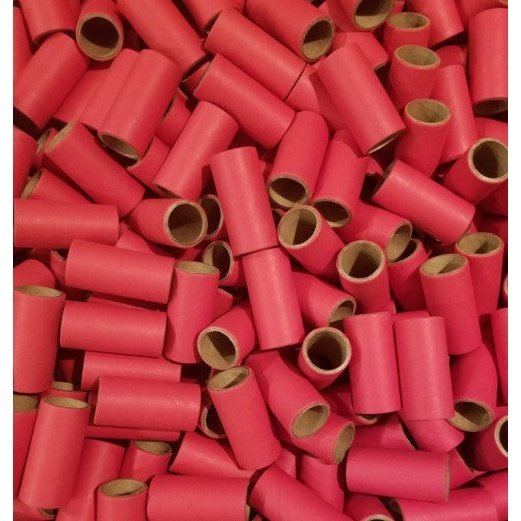 50pc 1" id - 2 1/2" long - 1/8" wall Red Matte Tube
