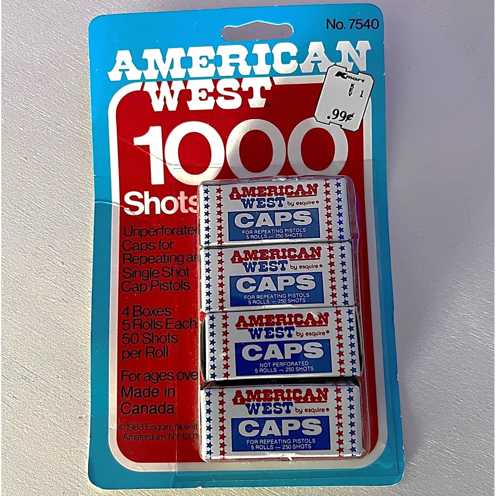 Vintage American West Roll Caps