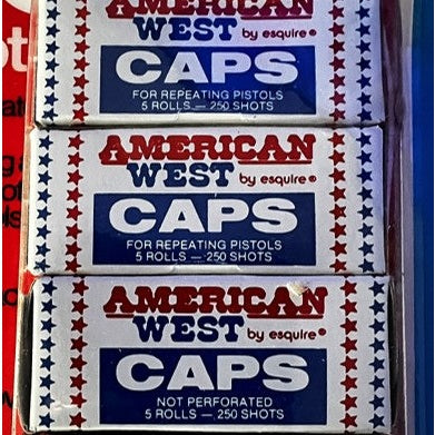 Vintage American West Roll Caps