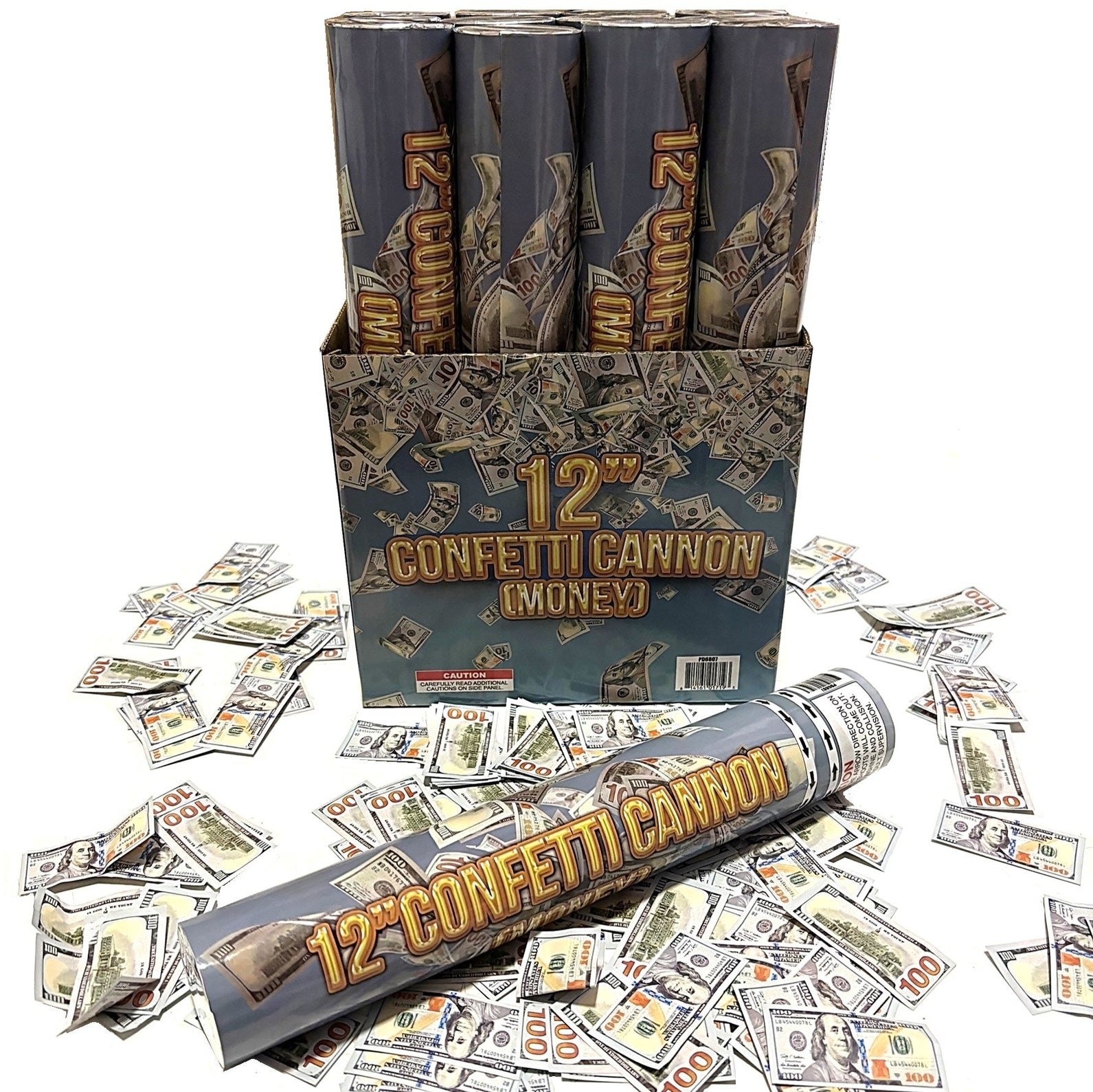 12pc Money Confetti Cannon 12"