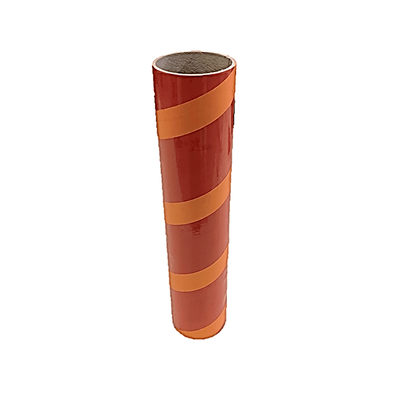 3" id - 15" long - .150" wall Kraft Tube Red and Orange