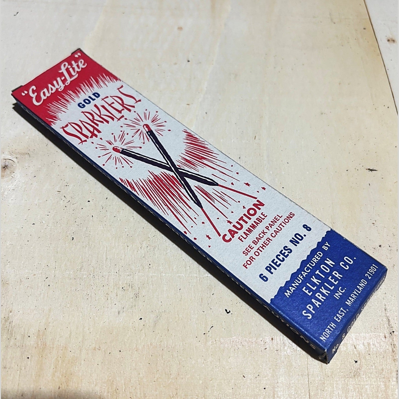 Vintage "Easy-Lite" Gold No. 8 Sparklers