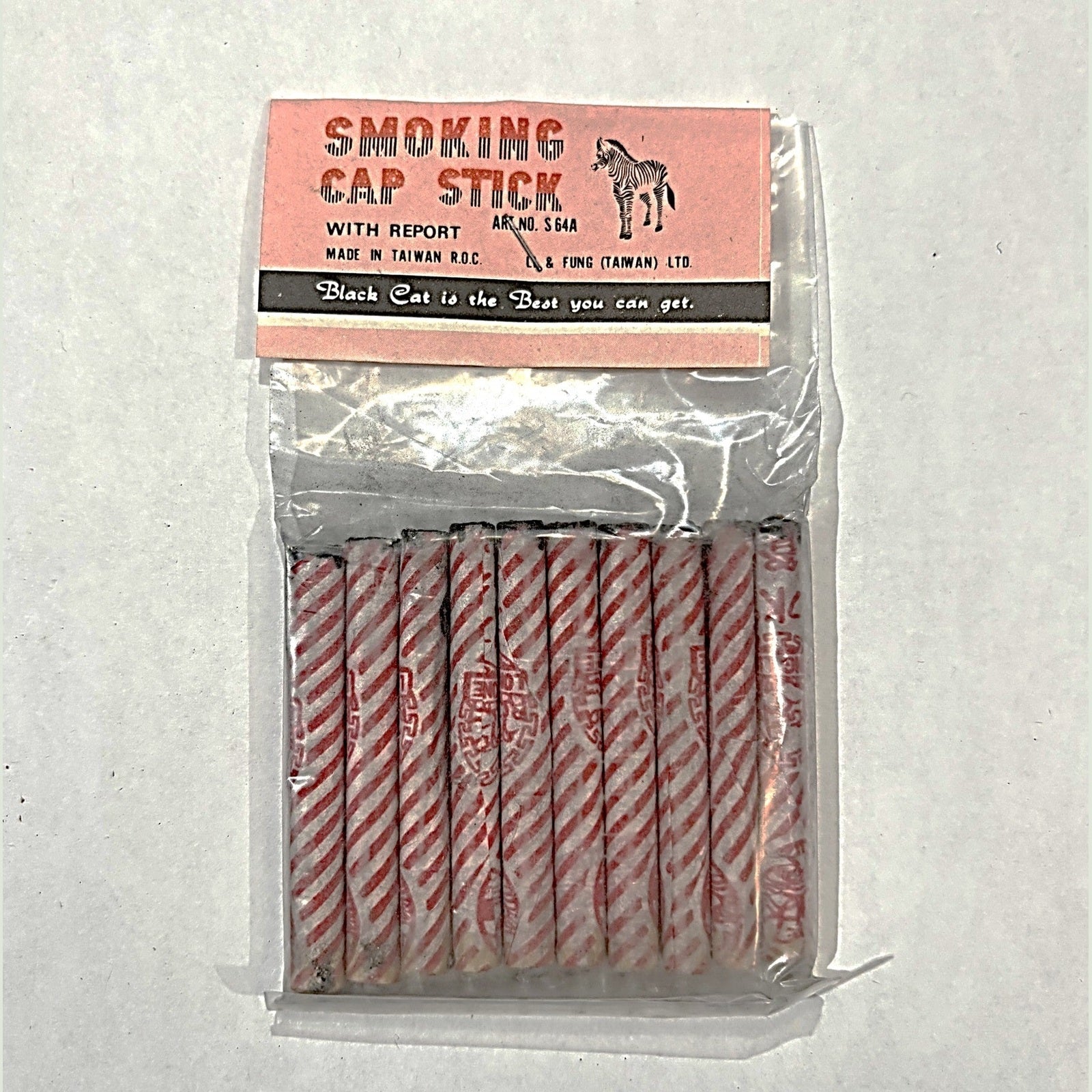 Vintage Zebra Smoking Cap Stick