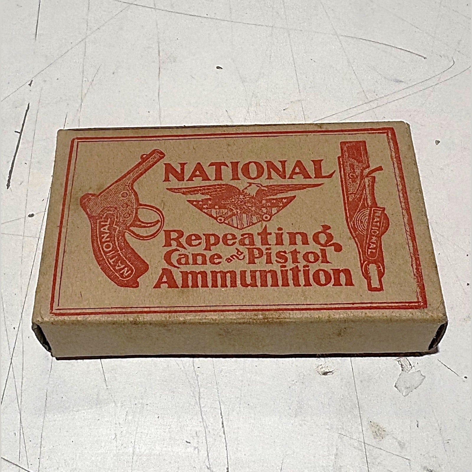 Vintage National Repeating Cane & Pistol Ammunition