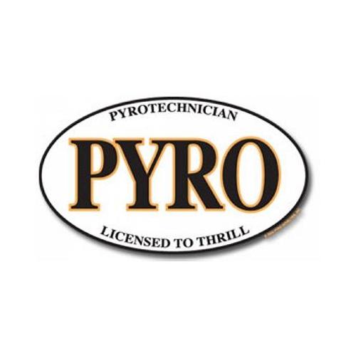Pyro Oval Sticker vinyl