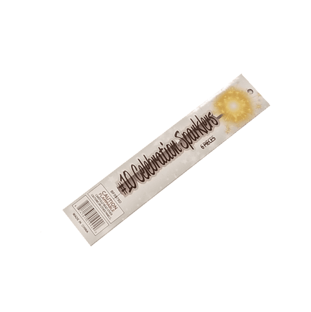 72 Piece 10 Inch Gold Sparklers - 12 Packs of 6 Sparklers