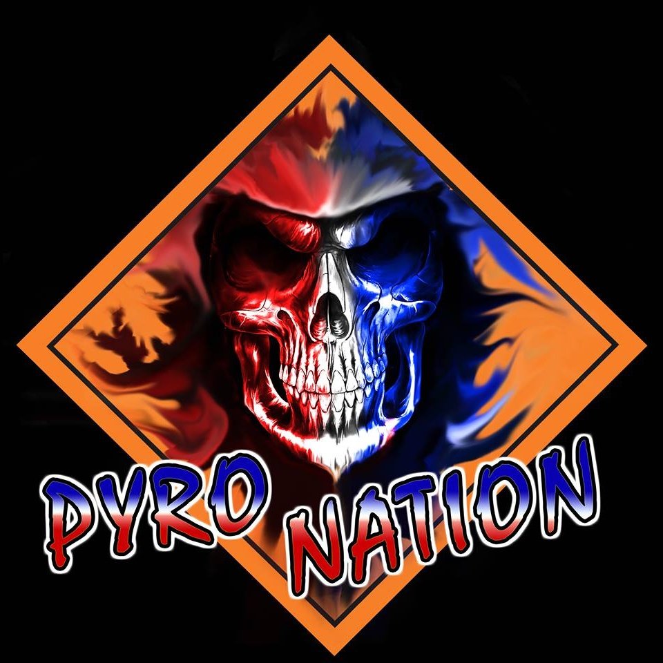 Pyro Nation Logo Sticker - Small