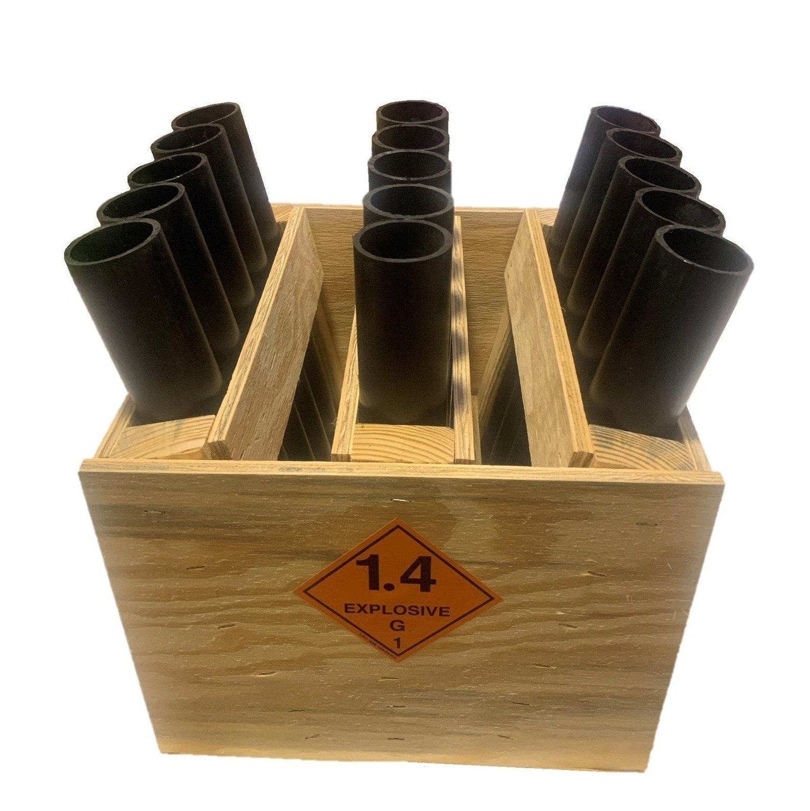 15 Shot Rack Fan with 15" DR17 Mortars