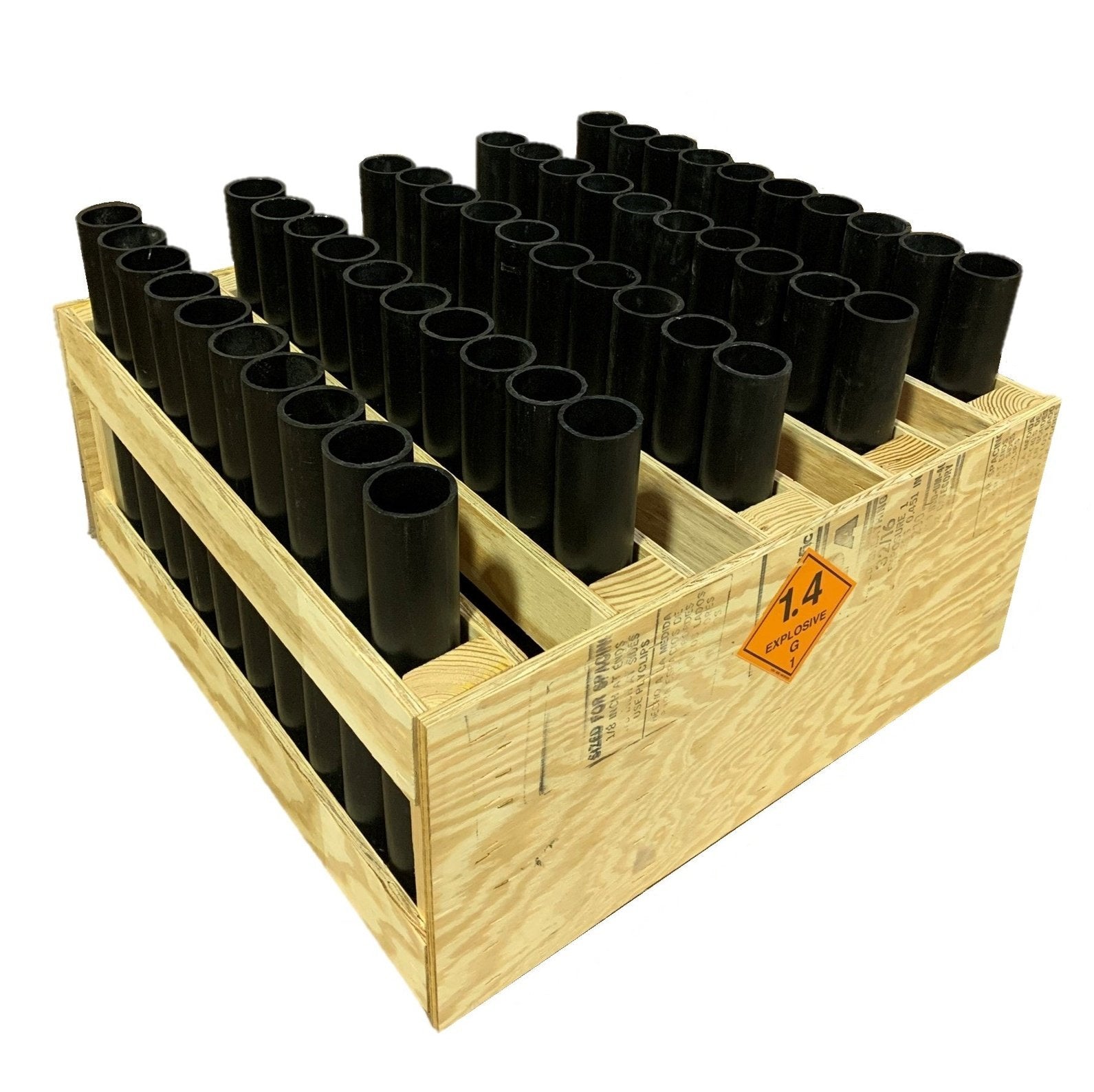 50 Shot Rack Straight with 15" DR17 Mortars