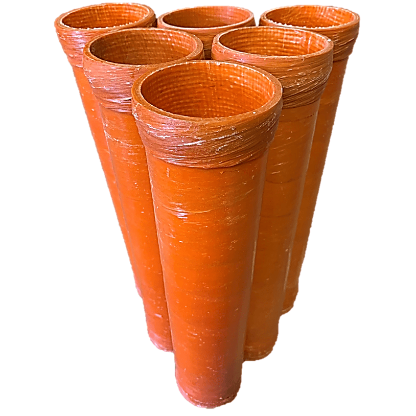 10pc 3" x 17.75" Fiberglass Mortar Tube