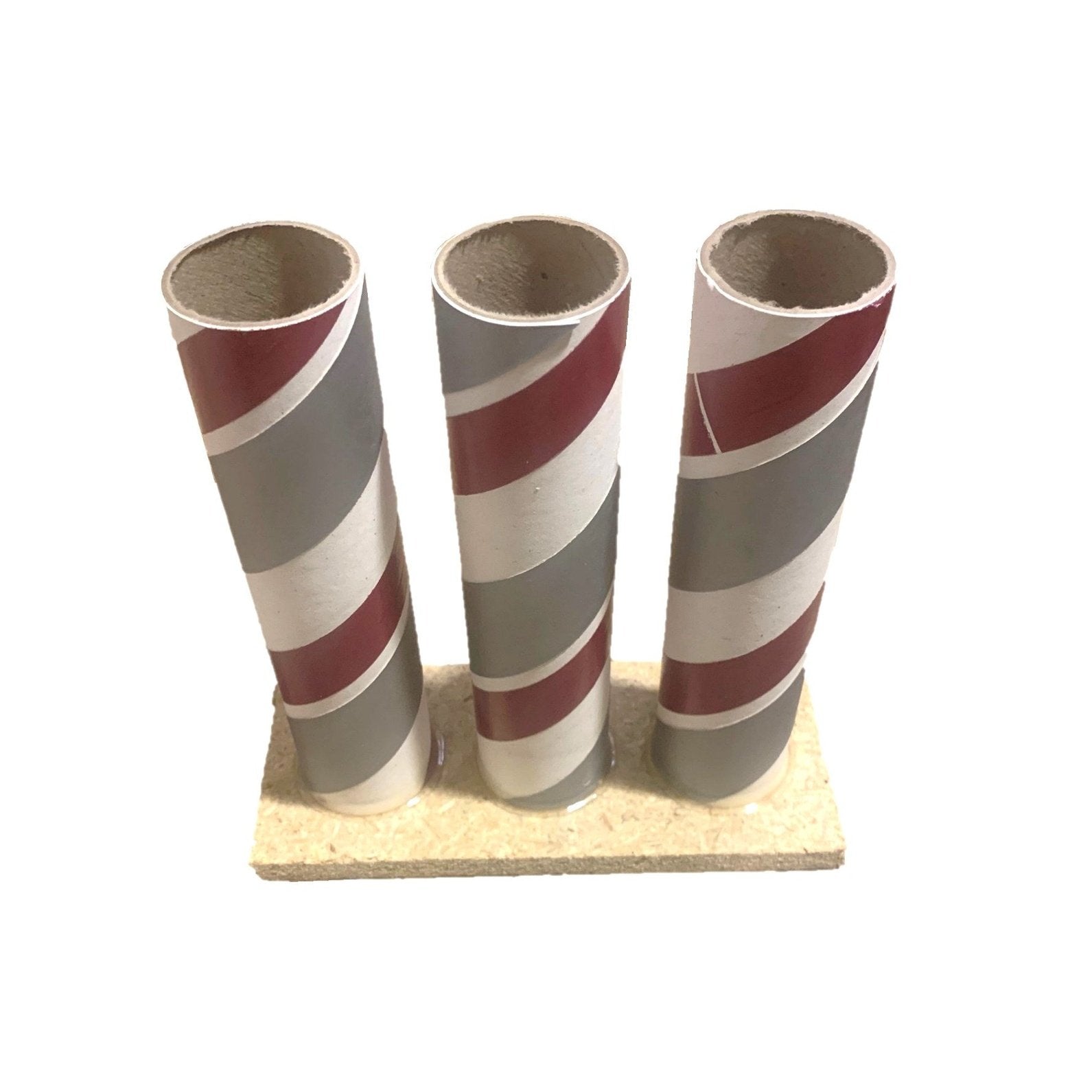 3 Musketeer Tube White, Gray and Maroon