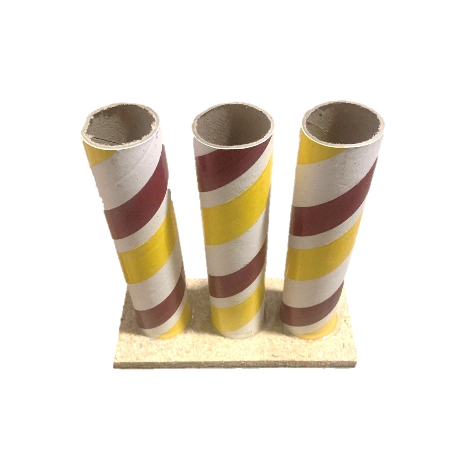 3 Musketeer Tube White, Yellow and Maroon