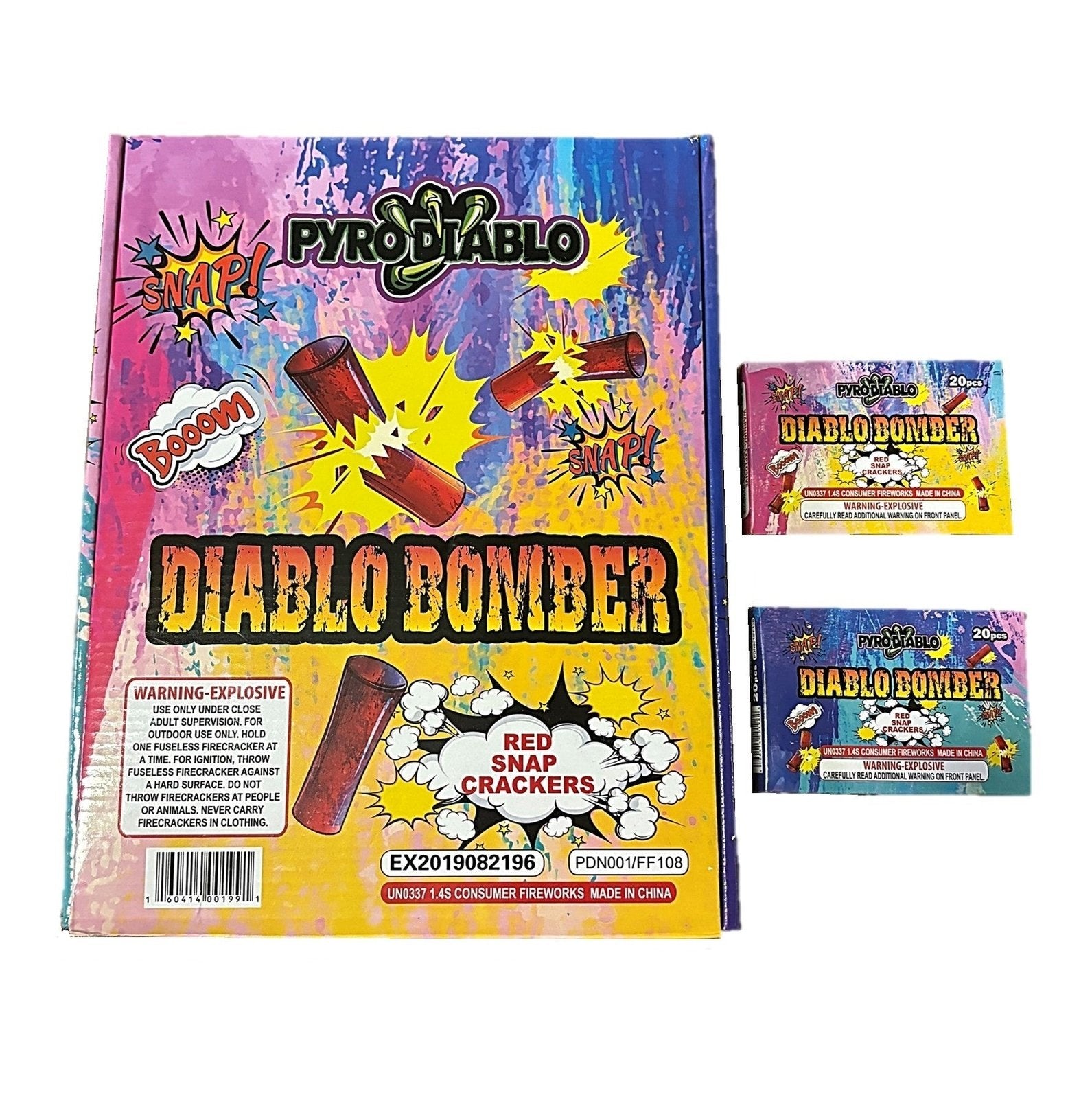 Diablo Bomber Ti Flower Adult Snaps - 144 Boxes