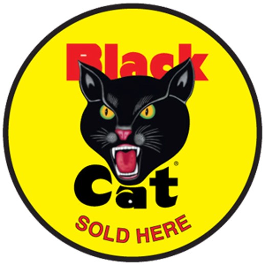 Black Cat Sold Here Decal 8" Diameter