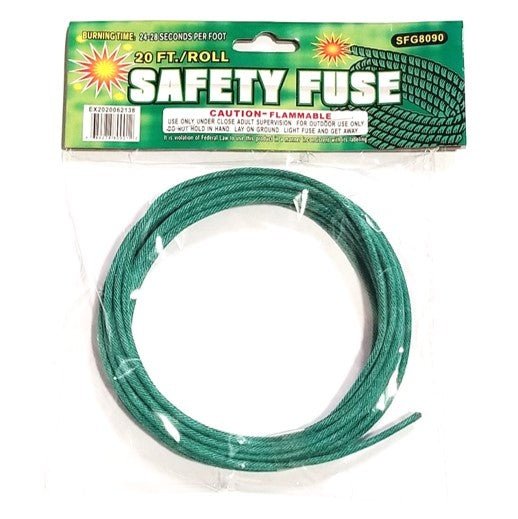 20' 3mm Green Cannon Fuse - 24 to 28s per foot