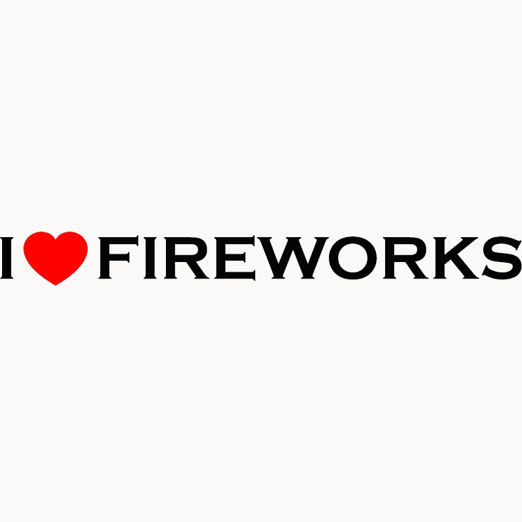 I Love Fireworks Bumper Sticker