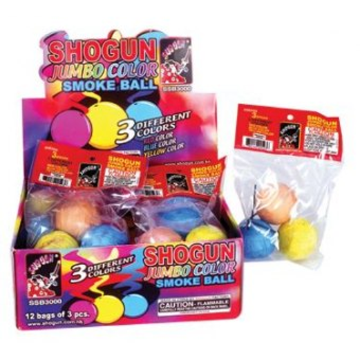 3pc Jumbo Color Smoke Balls