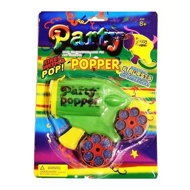 Confetti Party Poppers 6 Shooter Gun